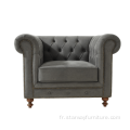 Europe Classic Vintage Single Siège Sofa Sofa Luxe